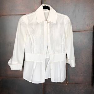 Diane Von Furstenberg White Button Down Size 4